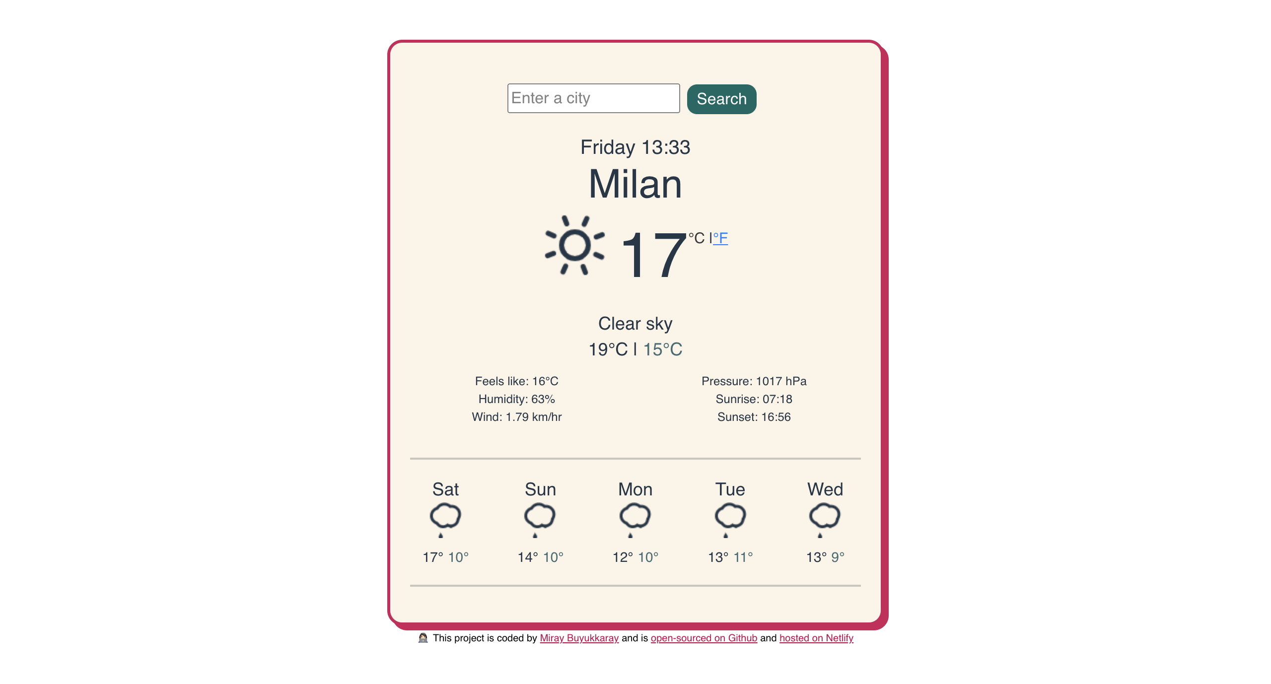 React Weather App